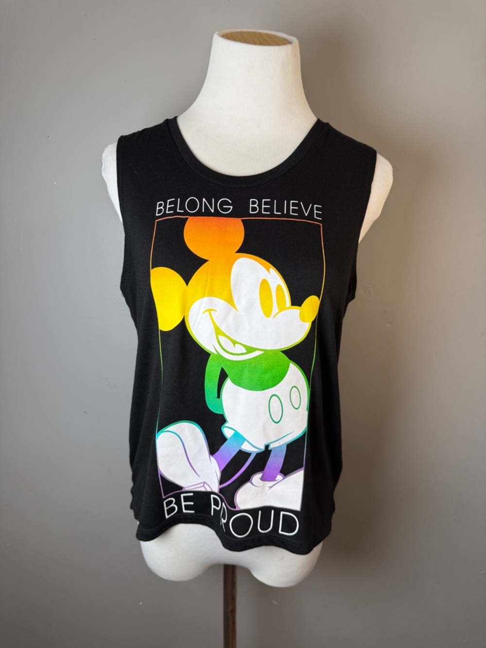 Black Mickey Mouse Pride Graphic Tank - "Be Proud"